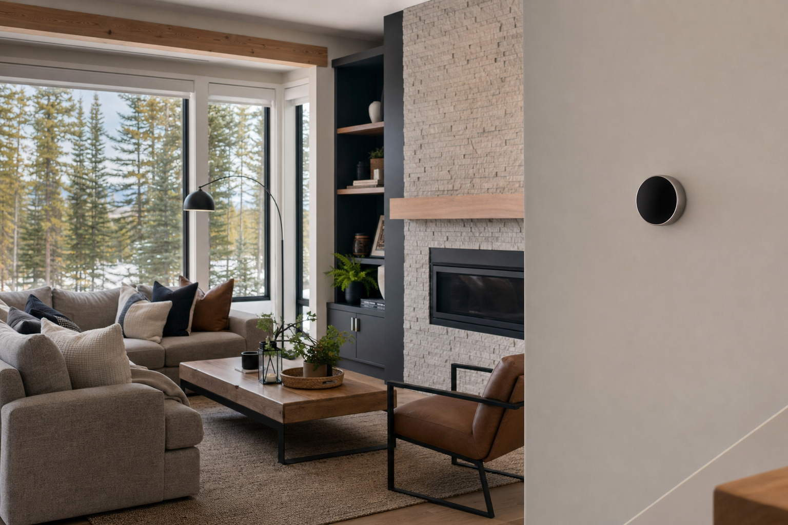 Comfortable modern living room kept at the perfect temperature